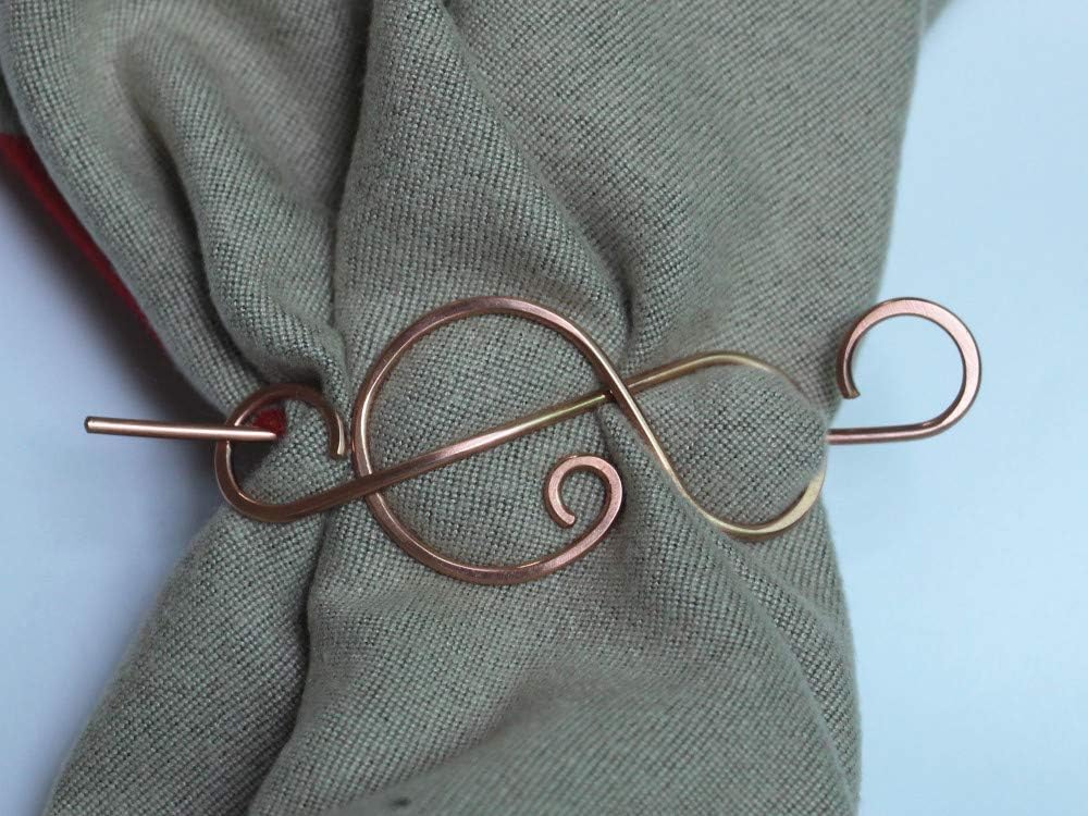 Celtic Shawl Pin Copper Scarf Pin Sweater Brooch scarf brooch Metal Shawl fashion accessories handmade jewelry