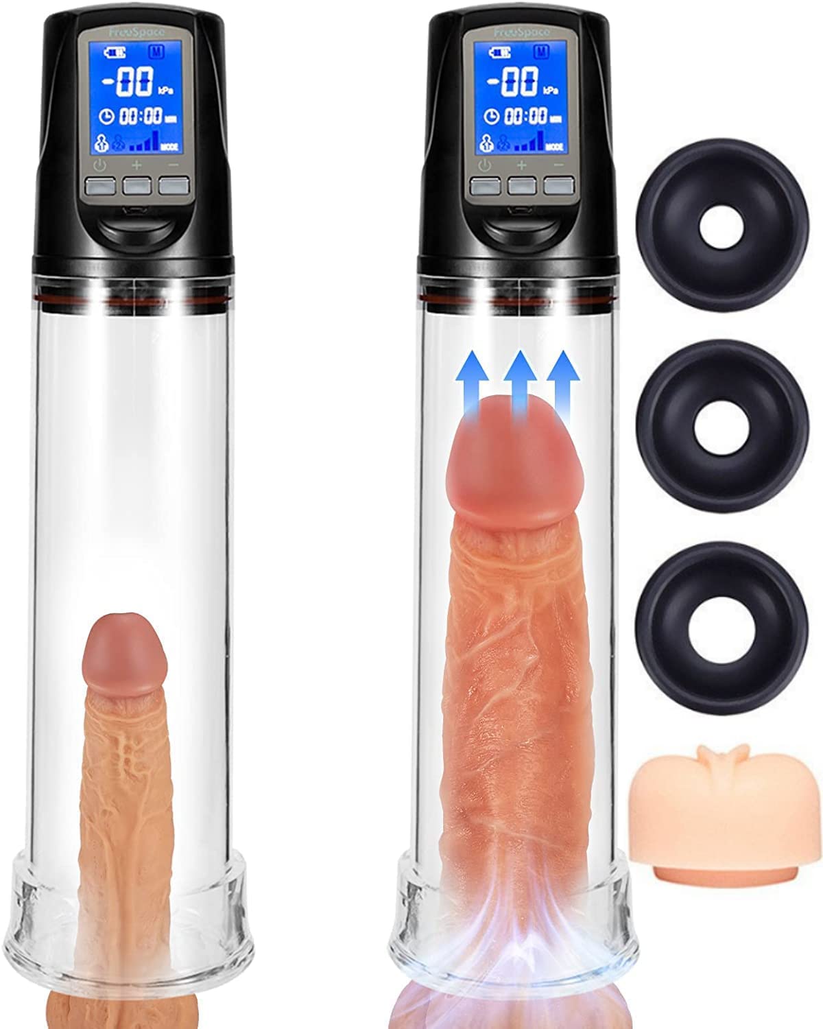 Bomba de vacío para crecimiento del pene eléctrico con extensor de succión ajustable NURCIX 7