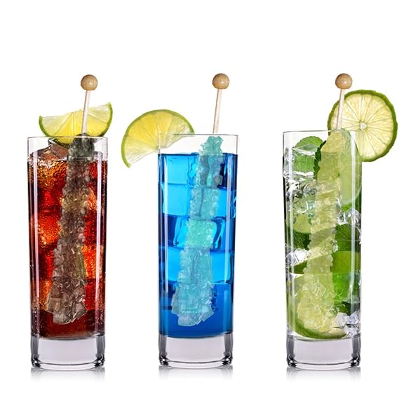 Extra Large Rock Candy Sticks: 6 Assorted Espeez Rock Candy Sticks, Candy Buffet, Swizzle Sticks - Bulk candy for Birthdays, Weddings, Reception Candy, Decorations, Bridal and Baby Showers
