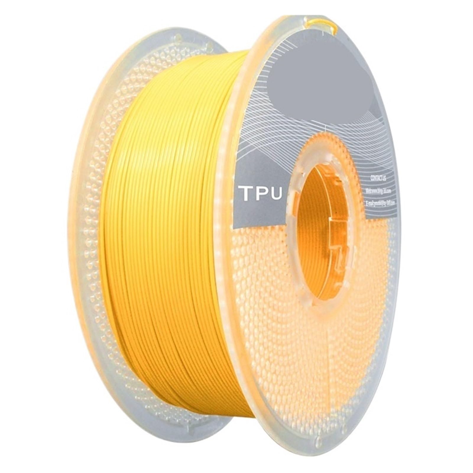 Filamento TPU 95A, flexible y suave for impresión 3D, 1,75 mm, precisión dimensional +/- 0,03, bobina de kg (2,2 lb), (TPU-Amarillo)