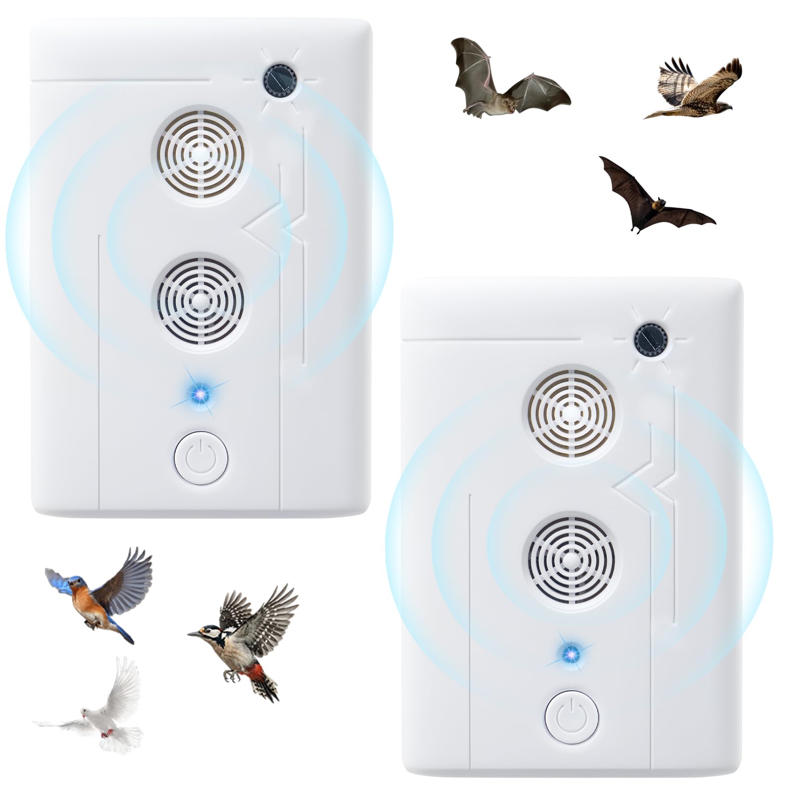 Photo 1 of 2026 Ultrasonic Bird Repellent Devices Bird Repeller Outdoor Bird Deterrents Plug in Pigeon Repellent Indoor Woodpecker Goose Deterrent to Keep Birds Away from Rooftops Porch Balconies Attic