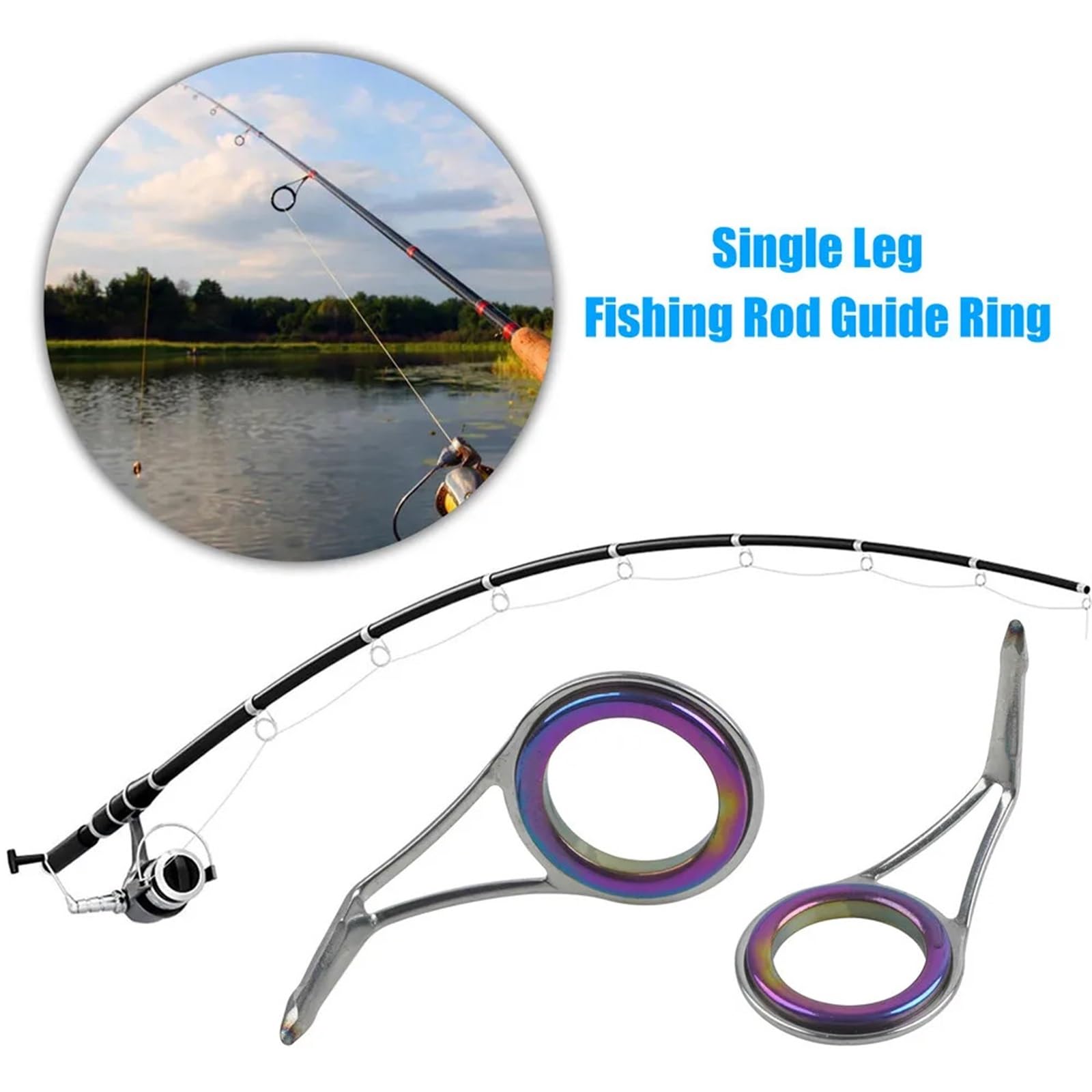Anelli per Canna da Pesca Guide for Canna da Pesca Punte for Kit di Riparazione Sostituzione for e Punte in Ceramica Set Occhielli for
