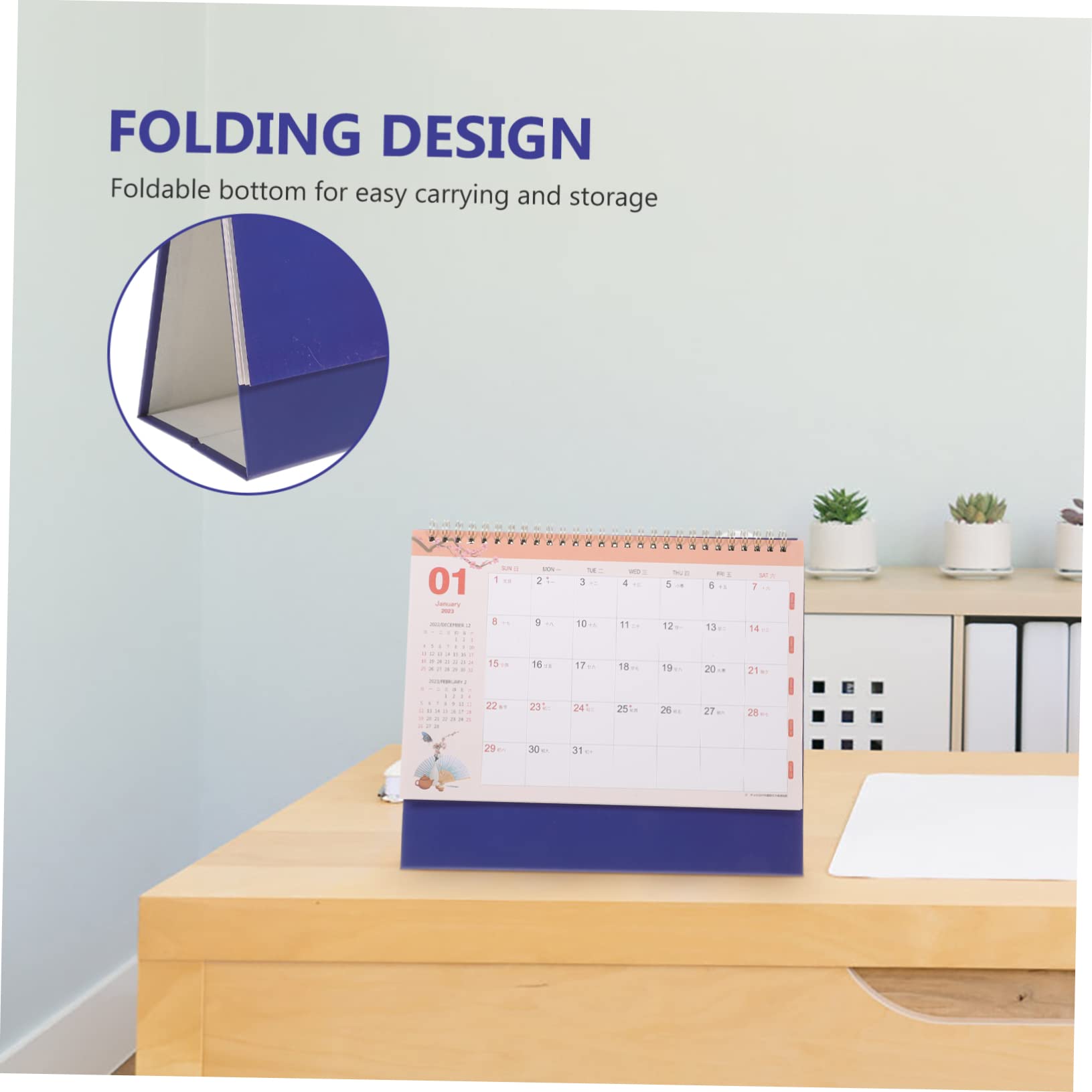 VILLCASE 5pezzi Mensile Scrivania Blu Planner Per Pianificazione e Programmazione Della Quotidiana Design