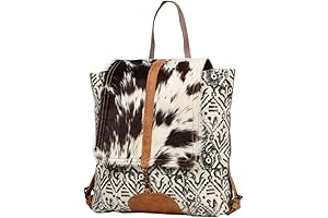 Unveiling the Charm: Women's Flapover, Multicolor, Medium Cow Hide Backpack
