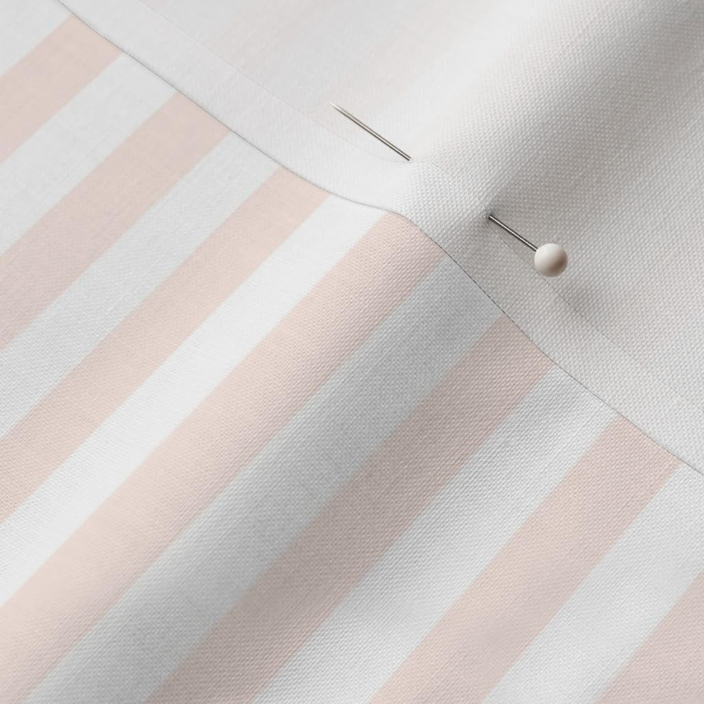 Spoonflower Fabric - Pink White Stripes Retro Geometric Printed on Petal Signature Cotton Fabric by The Yard - Sewing Quilting Apparel Crafts Decor
