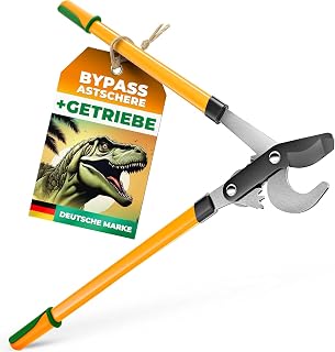 GRÜNTEK Bypass Garden Shears with Gearbox T-REX 765 mm, Sharp Bypass Garden Shears, 2 times higher power transmission thanks to double GEAR-DRIVE cutting system, with 100 days satisfaction guarantee.