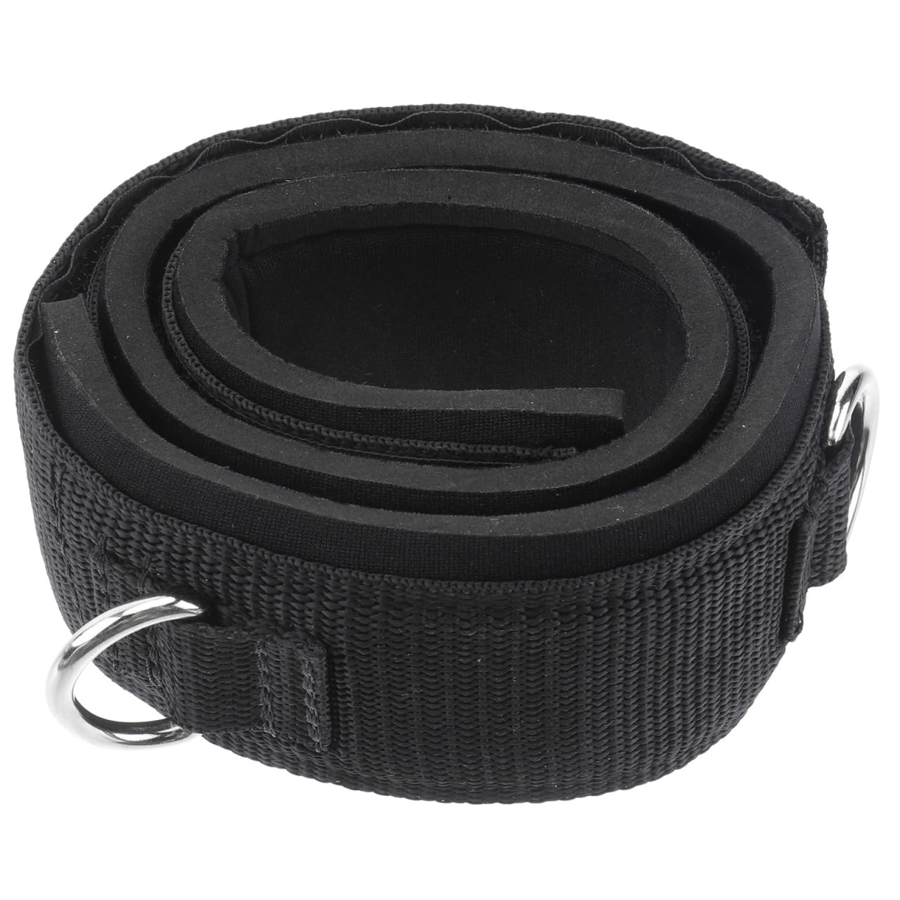 Happyyami Sangle de cuisse en néoprène réglable avec 2 anneaux en D en nylon rembourré, accessoire d'entraînement pour musculation, fessiers, cuisses, hanches, jambes