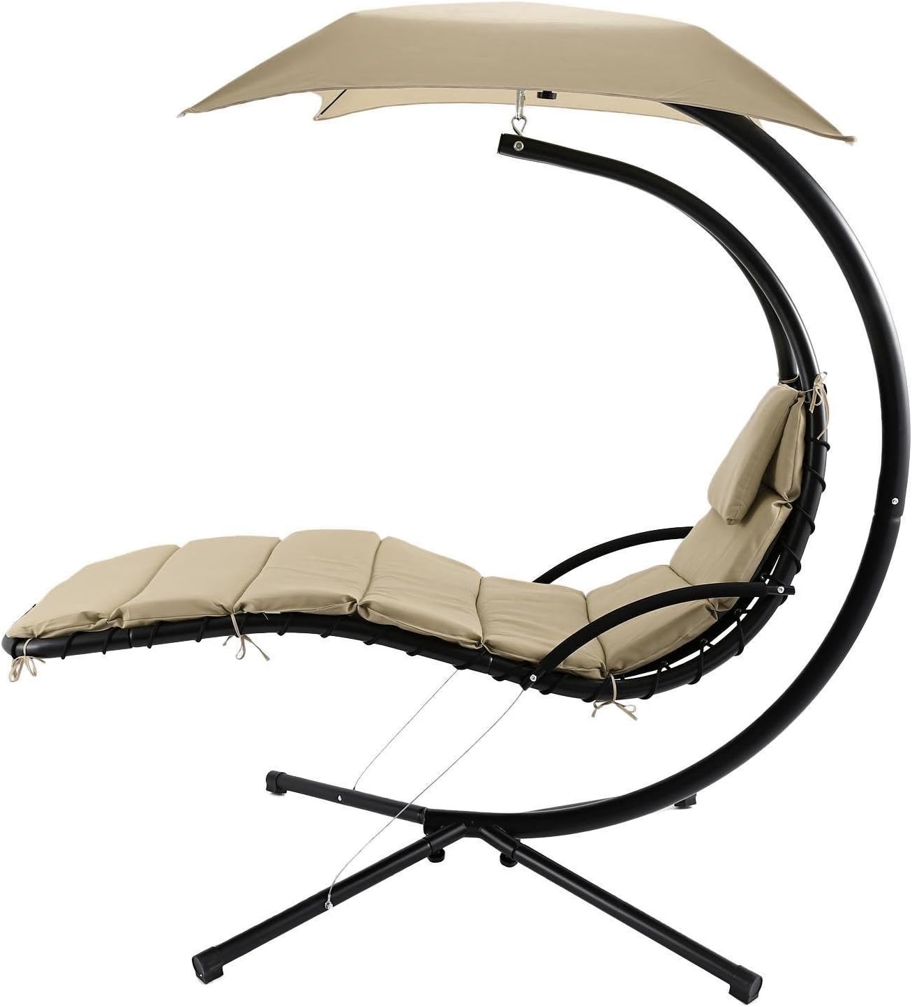Kaluo Hanging Chaise Lounge Chair Modern Design Swing Hammock Canopy Yard Garden