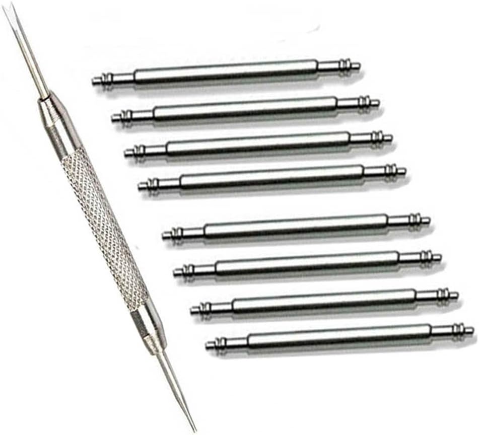 Olytop for 20mm Spring Bars Watch Pins Replacement Pins 8 PCS Diameter 1.5mm with Watch Band Remove Tool (20mm)
