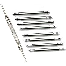 Olytop for 24mm Spring Bars Watch Pins Replacement Pins 8 PCS Diameter 1.5mm with Watch Band Remove Tool 24mm
