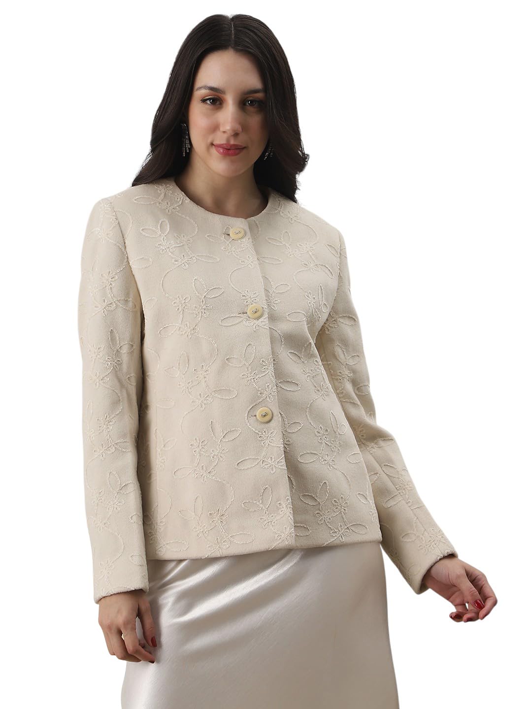 globus Women Coat (8909389003027_Off White_M)-picture-52