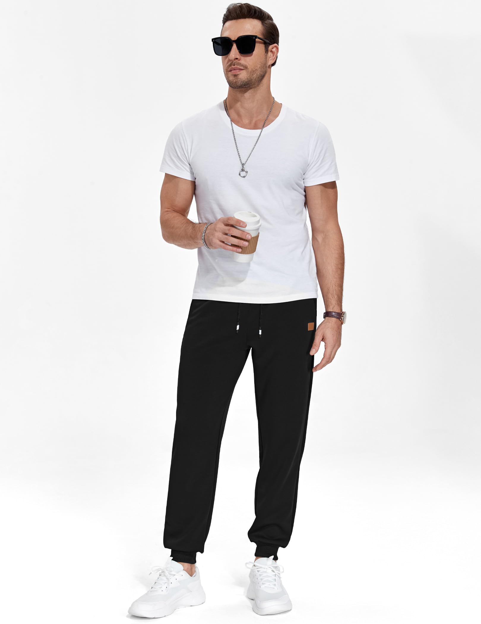TARAINYA Jogginghose Herren Zipper Baumwolle Sweatpants Jogginghosen Jogger Trainingshose mit Taschen