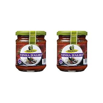 Macarico Portuguese Vinha dAlho Marinade Garlic Seasoning Sauce for Pork & Meat, Traditional Portuguese Recipe, Ready to Use - Imported from Portugal - Pack of 2