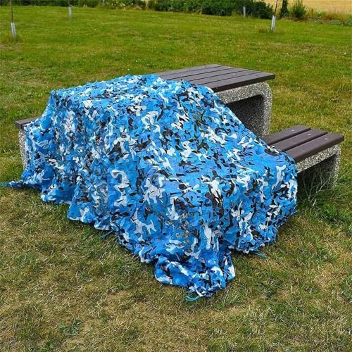 Red de protección transpirable de camuflaje azul de 3x6m resistente al desgarro 6