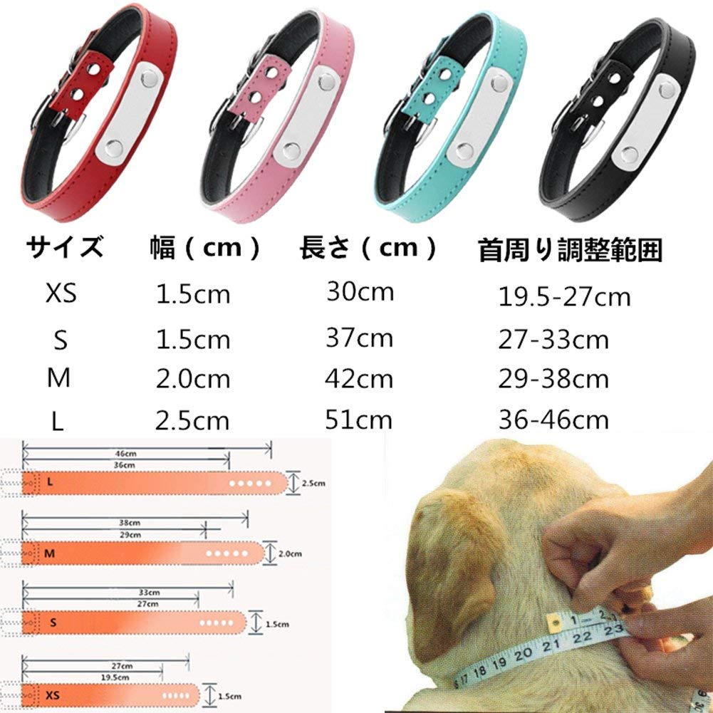 Amazon | LeafIn 犬 首輪 迷子札 リード 革製 レーザー彫刻 引っ張る