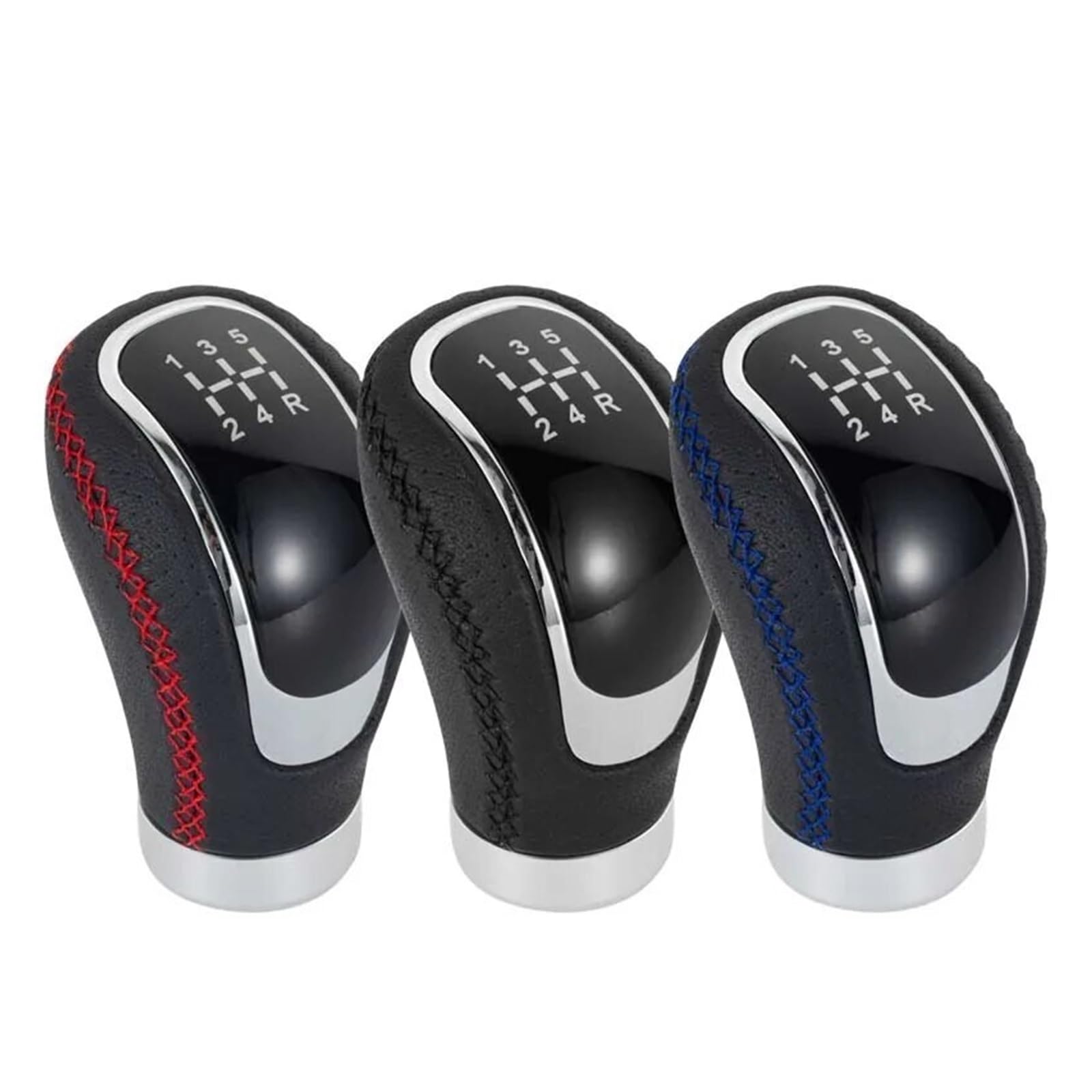 Edxncvvm A Universal 5/6 Speed Gear Shift Knob Shifter Lever Handle Modified Stick Leather Uto Ccessories For Ll Manual Car Modles