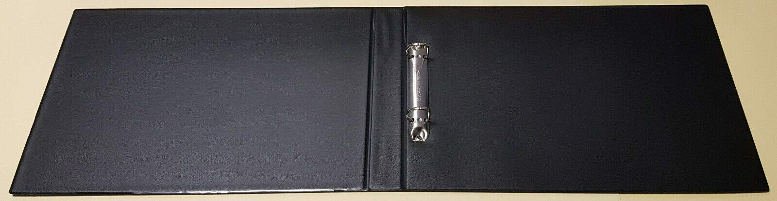 10x Ringbuch A4 Schwarz Querformat Ordner mit Sichttasche | 10er Set A4 Ordner in Schwarz Querformat mit Drahtniederhalter & transparenter Einschubtasche auf der Vorderseite.