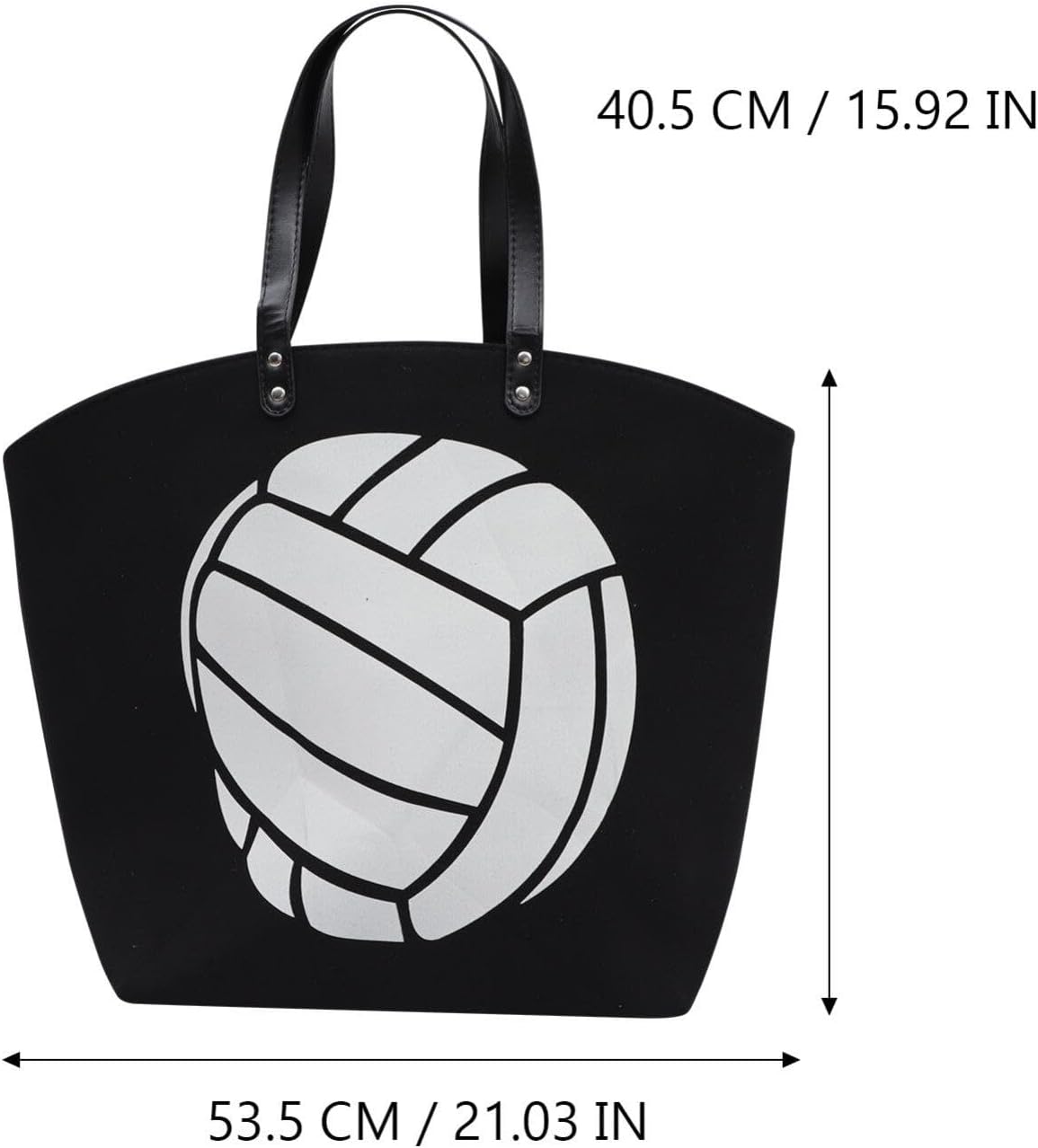 VALICLUD Women Single Shoulder Bag Sport Theme Volleyball Canvas Tote Bag Handbag