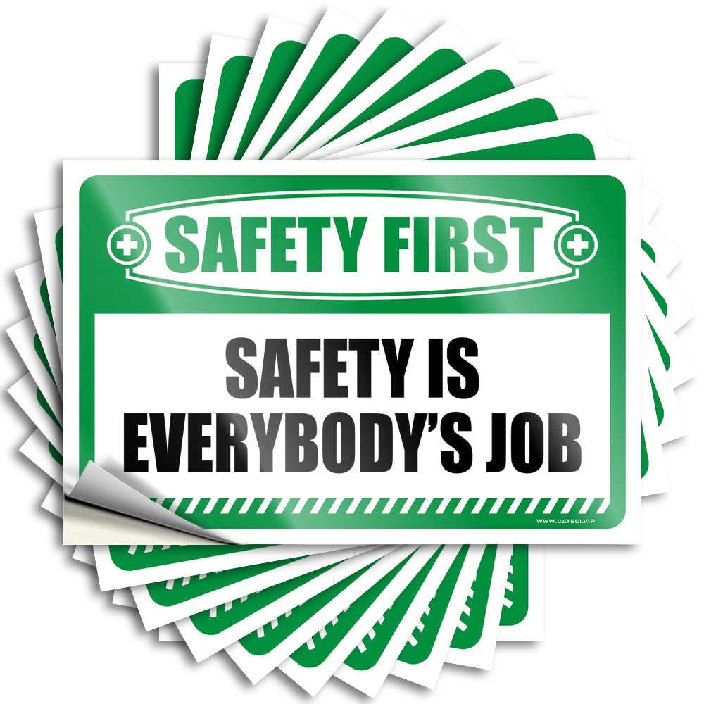 Funky Stickers - Bookish Travel Bottle Safety First Safety is Everybody’s Job(12X18CM)
