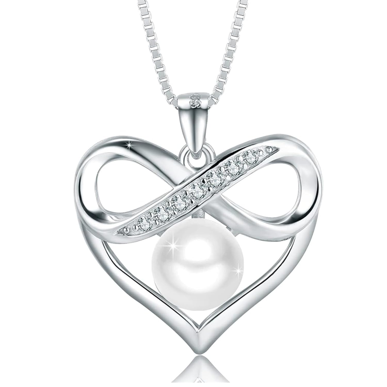 Perlenkette Schmuck - Geschenk für Weihnachten, Muttertag, Valentinstag, Jubiläum, Hochzeit, Geburtstag - Für Mama, Frau, Freundin