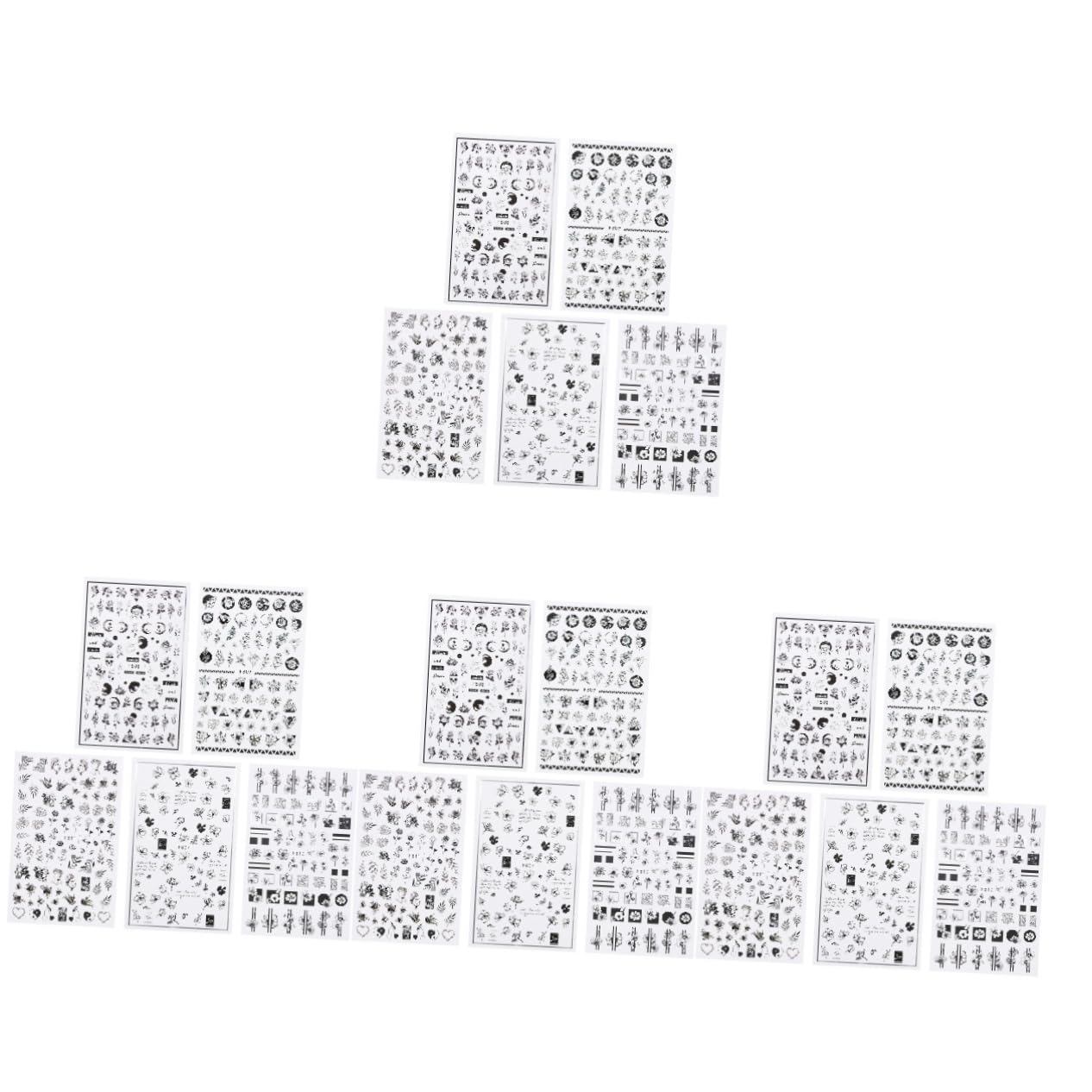 4 Set Adesivi Per Unghie Fiori Nail Art Decal Per Decorazioni Eleganti Per Feste E Speciali Adatti Donne E Ragazze 10 Fogli*4