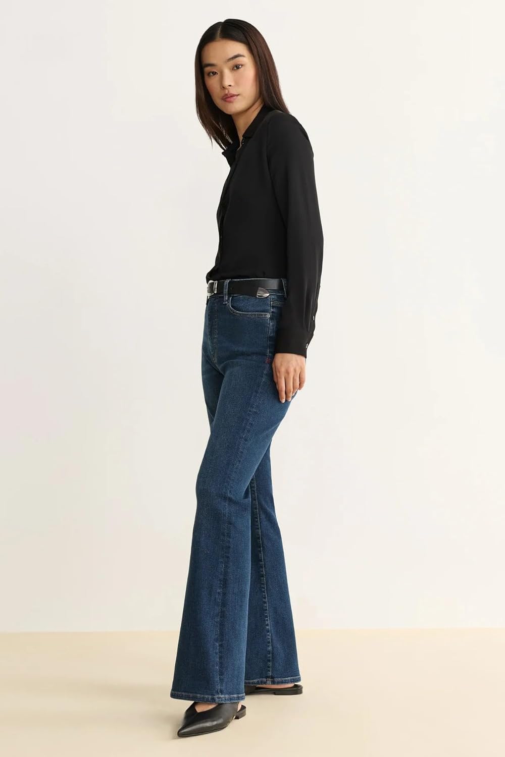 Warp + Weft Womens NAO Stretch Bootcut Jeans - High Rise
