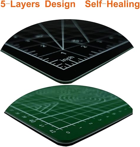 Miniatura 3 de Sdanart Alfombrilla de corte autocurativa 18.0 x 24.0in, 5 capas, de doble cara, perfecta para coser, acolchar, manualidades, tela.