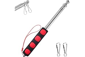 1.6M Telescopic Handheld Flagpoles with Clips