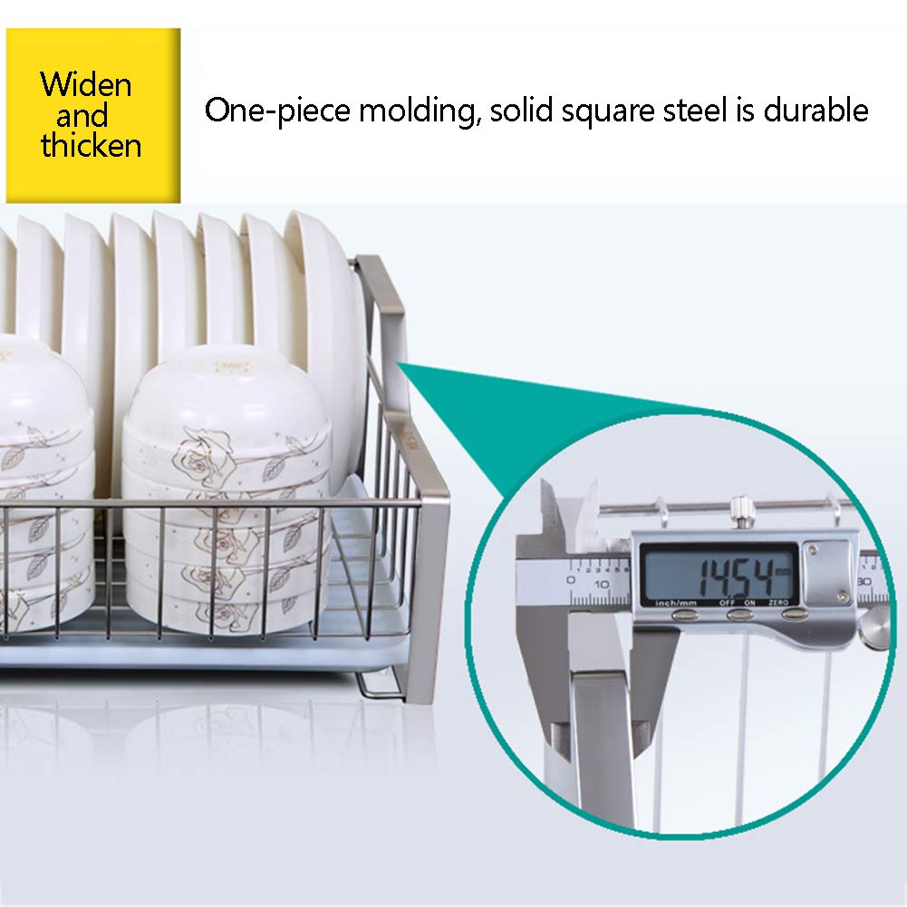Edelstahl Einzel-Schicht-Abtropfbrett, Privatküche Geschirr Ablaufrost, Rust-Proof Sicherheitsständer, Dish Storage Rack,Small