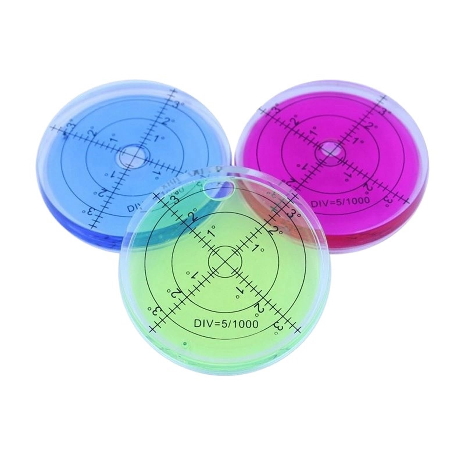 Tkgmgtn Red Circular Bubble Level 66 * 10Mm Spirit Level Degree Mark Surface Round Level Bubble For Measuring Instrument Green Blue White