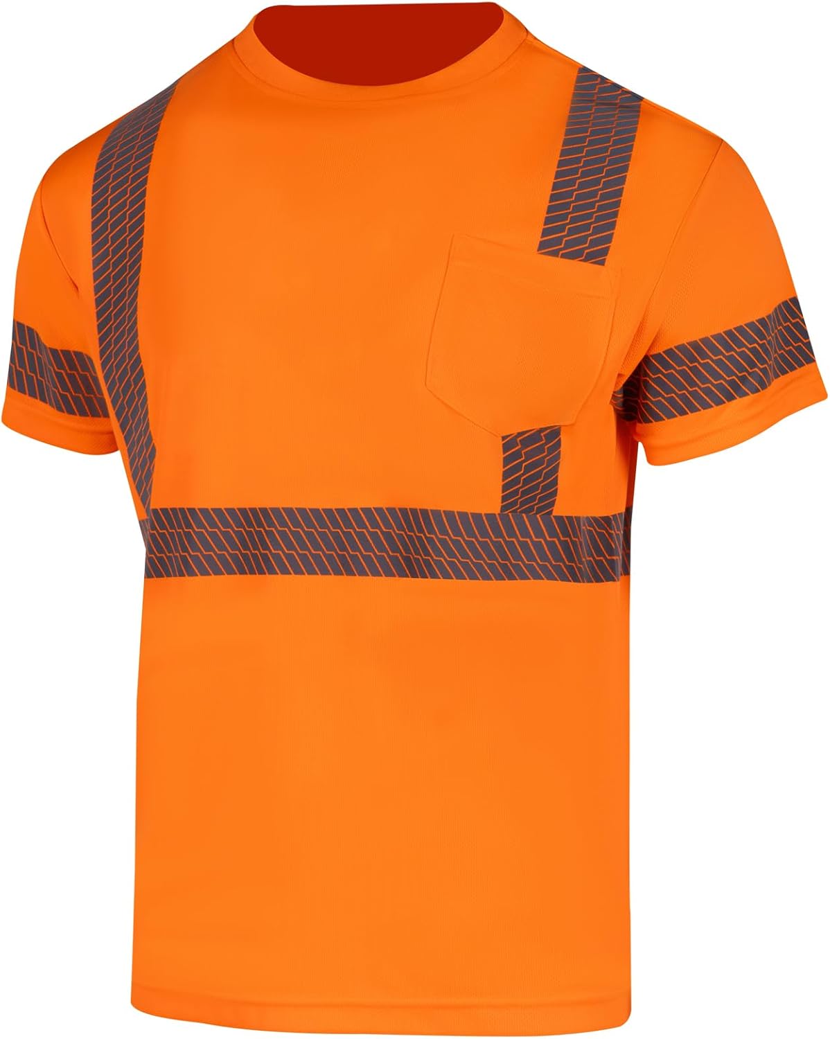 VENDACE Hi Vis Reflective Shirts for Men Class 3 High Visibility Safety Construction Work T Shirt Short Sleeve