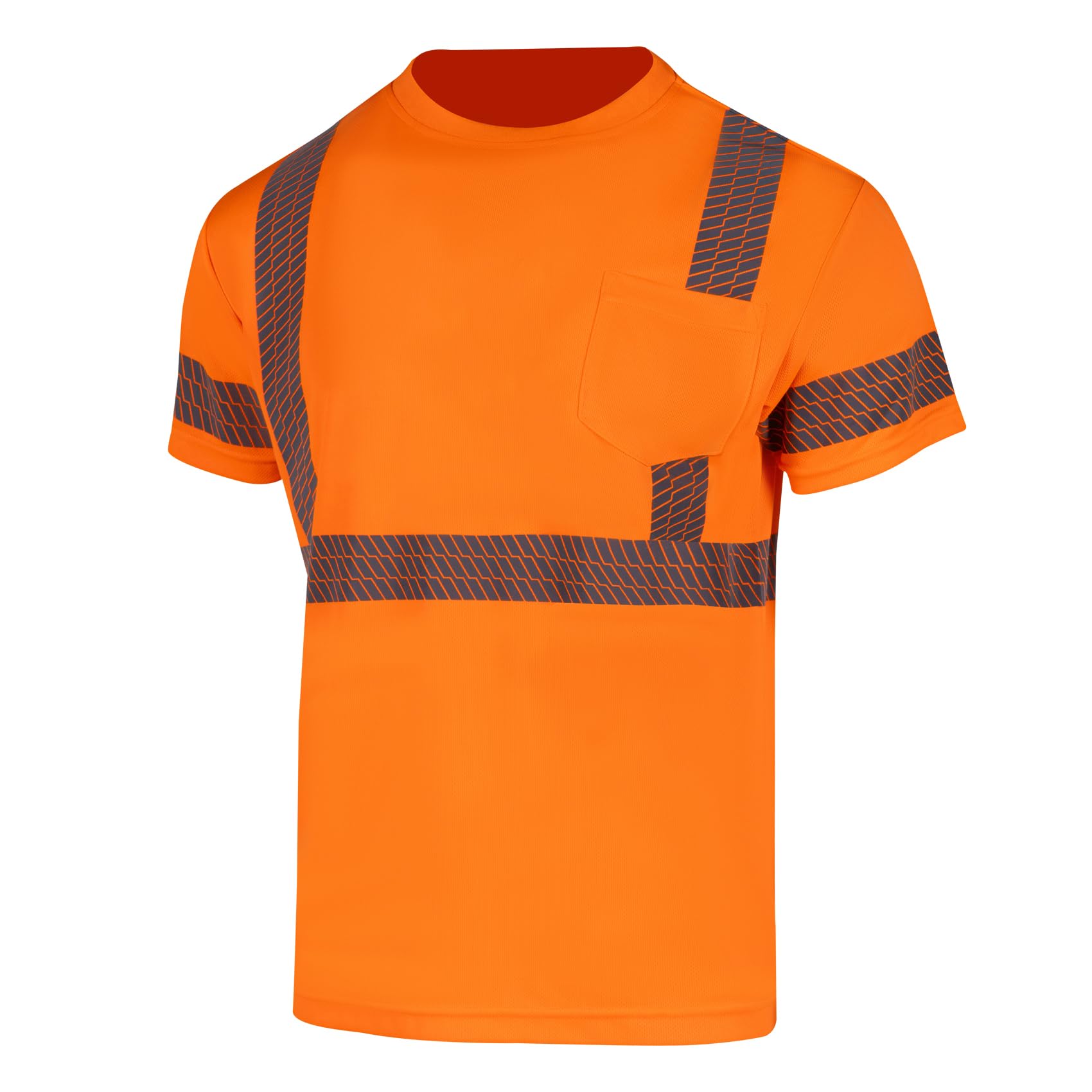 VENDACE Hi Vis Reflective Shirts for Men Class 3 High Visibility Safety Construction Work T Shirt Short Sleeve