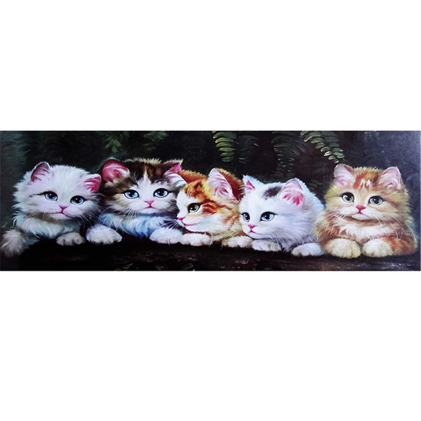 Peinture diamant complet chat 5D grand format broderie strass 40x120cm pour décoration salon