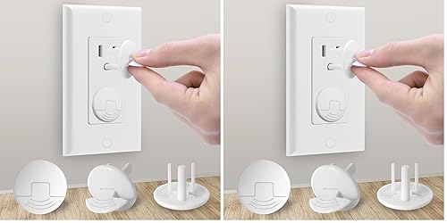 Miniatura 7 de PRObebi Fundas de salida a prueba de bebés, paquete de 52 unidades, fundas para enchufes eléctricos, enchufes de salida a prueba de bebés para casa