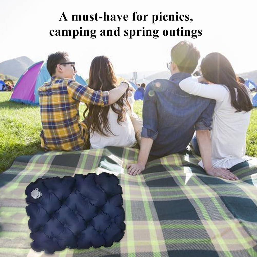 Cojín de Asiento Inflable Impermeable 40x30cm para Camping Viajes