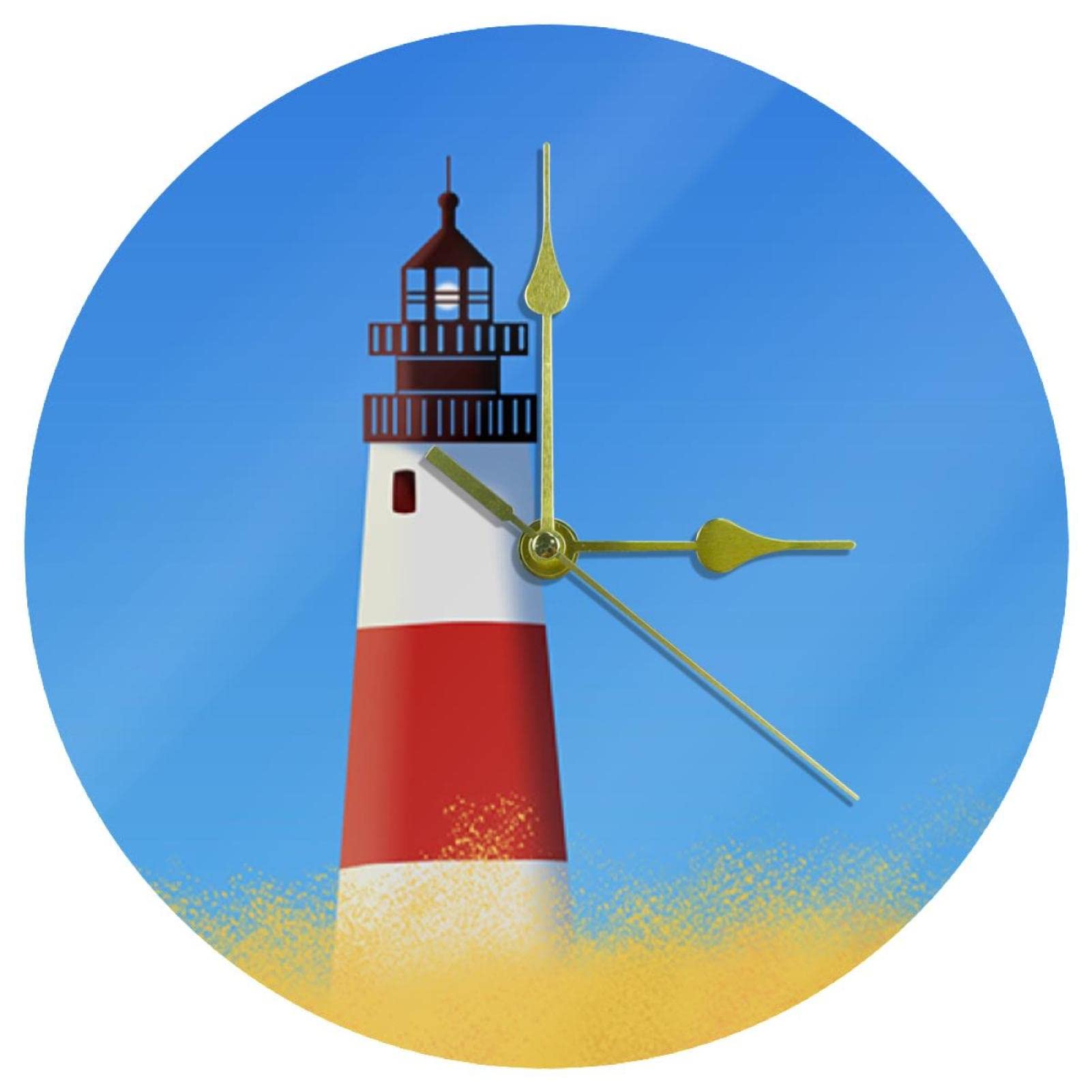 Horloge murale sans tic-tac pendule ronde acrylique décoration maison 24cm