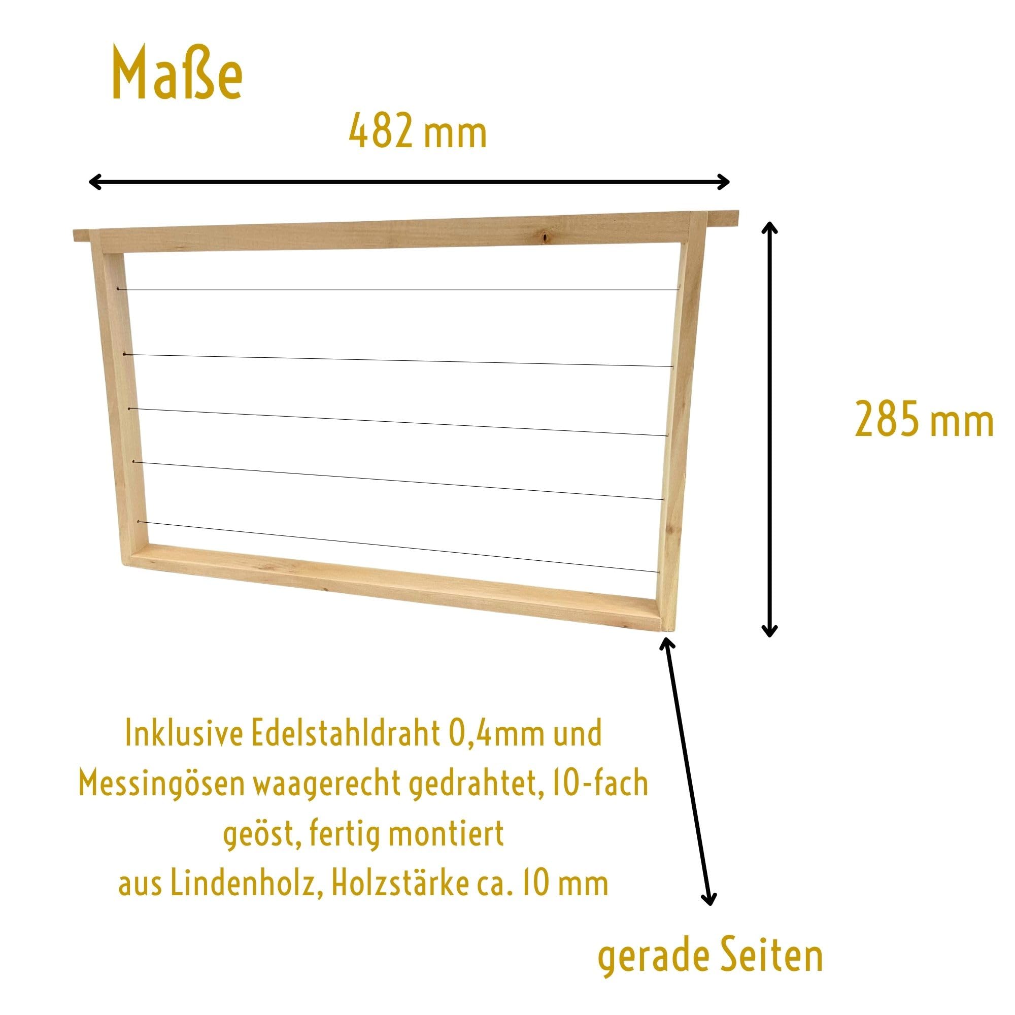 68x Dadant US Brut Rähmchen MODIFIZIERT LINDE mit GERADEN Seiten 482 x 285 mm