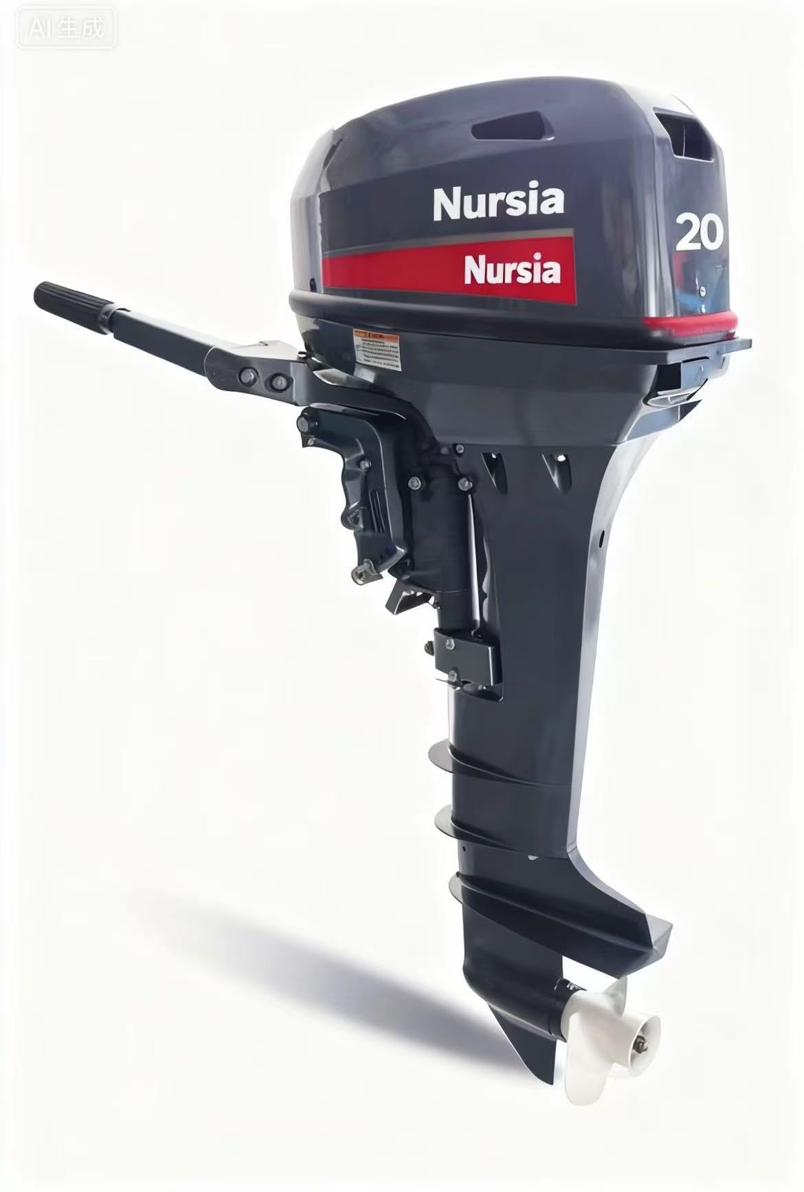 Nursia 20 HP Outboard Motor, 2-Stroke Marine Engine, Grey,Manual