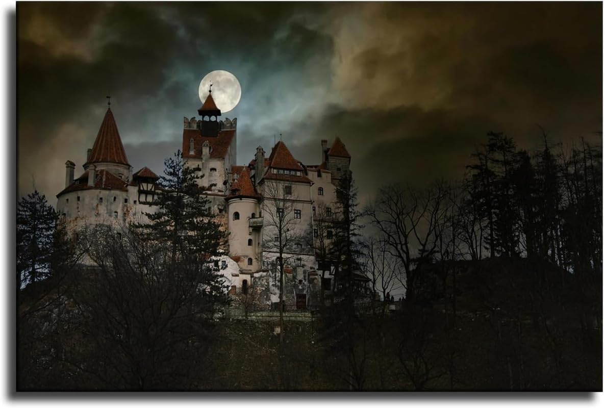 1000 Pieces Jigsaw Puzzles for Adults Teenager - Gothic Castle of Dracula's Castle,Romania - Challenging Wooden Puzzles Toys or Games Landscape