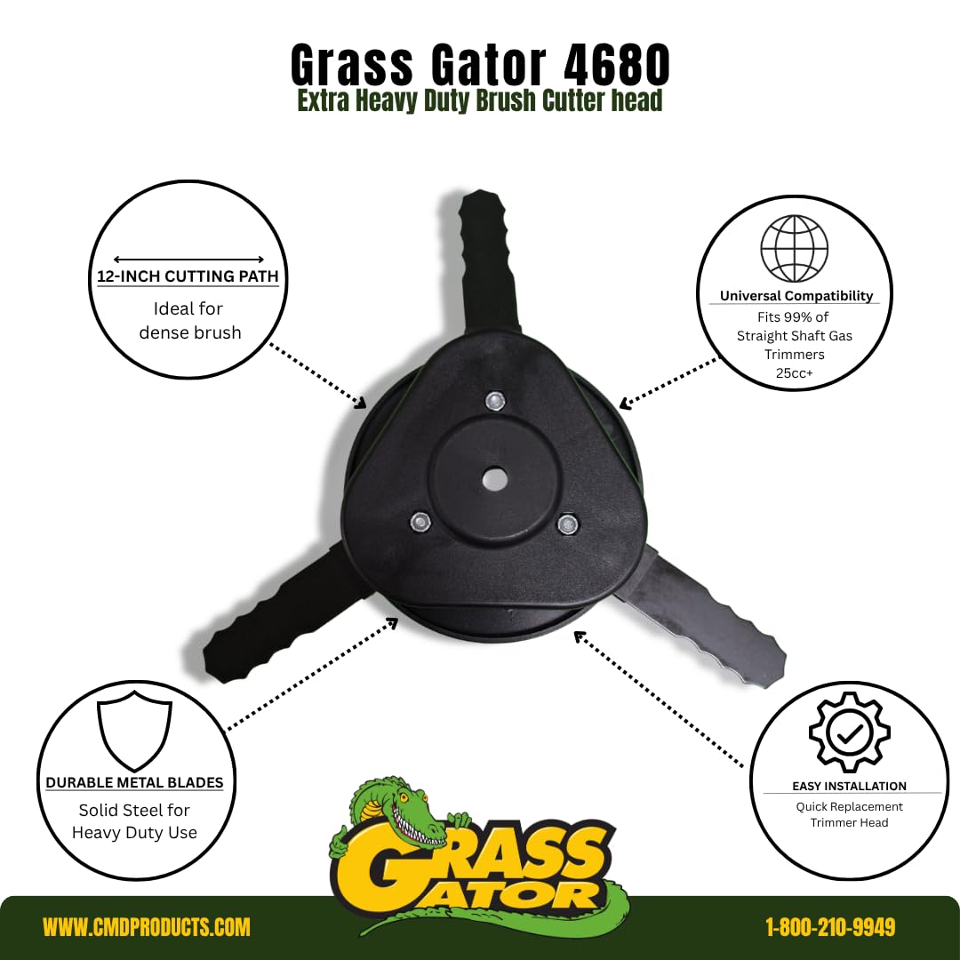 Grass Gator Cabezal de Repuesto Extra Resistente para Cortador de Cepillo 4680