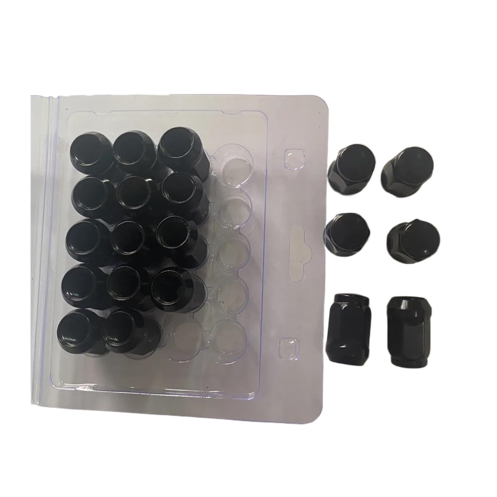 Tuercas de Rueda 20 Piezas Tuercas De Rueda Negras Terminal Bellota Abultado Extremo Cerrado(M14x1.5)