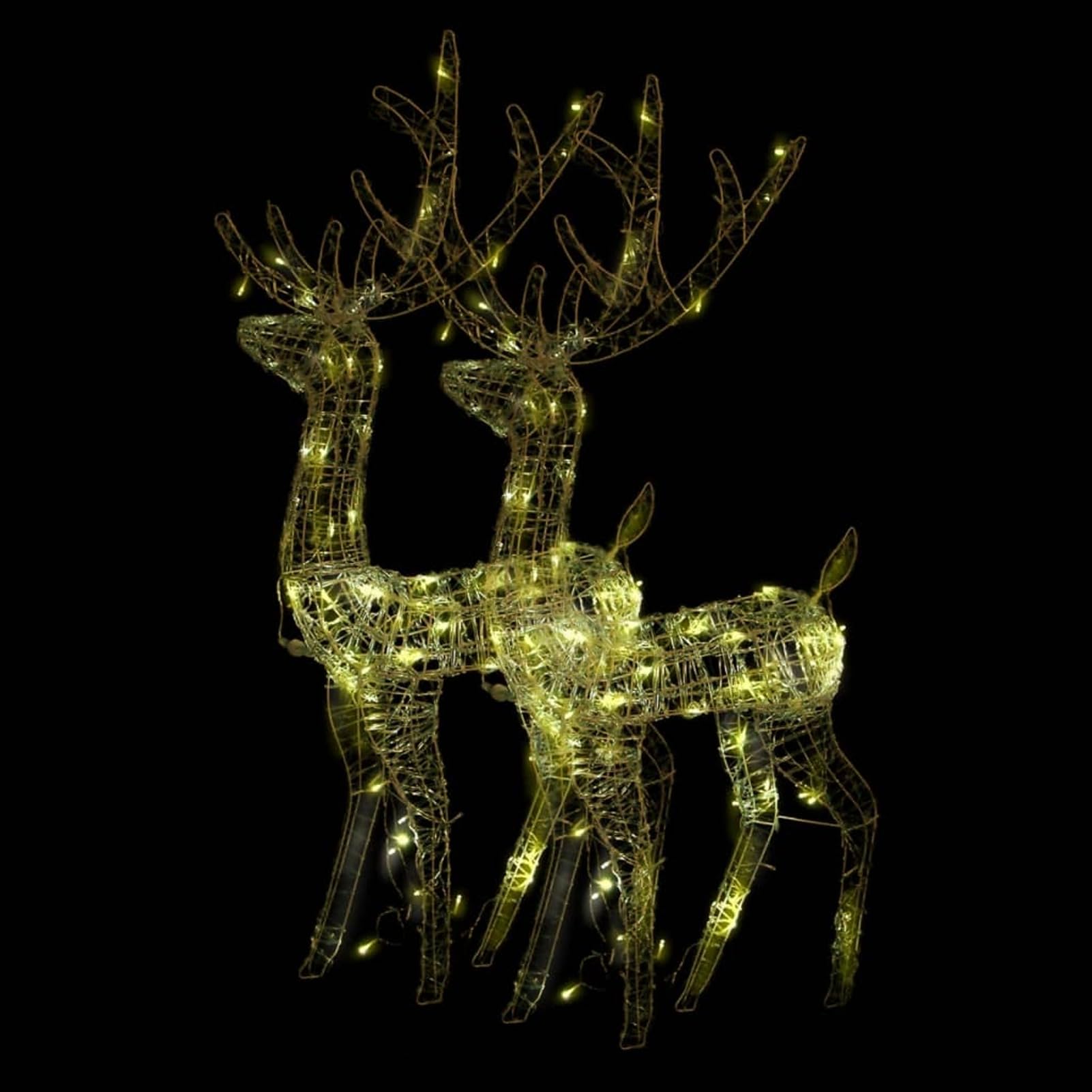 Rentiere 2 STK. Acryl 120 cm Warmweiß, Rentier Weihnachtsdeko, Rentier Beleuchtet Aussen, Outdoor Weihnachtsdeko, Weihnachtsbeleuchtung Aussen Rentier 3154342