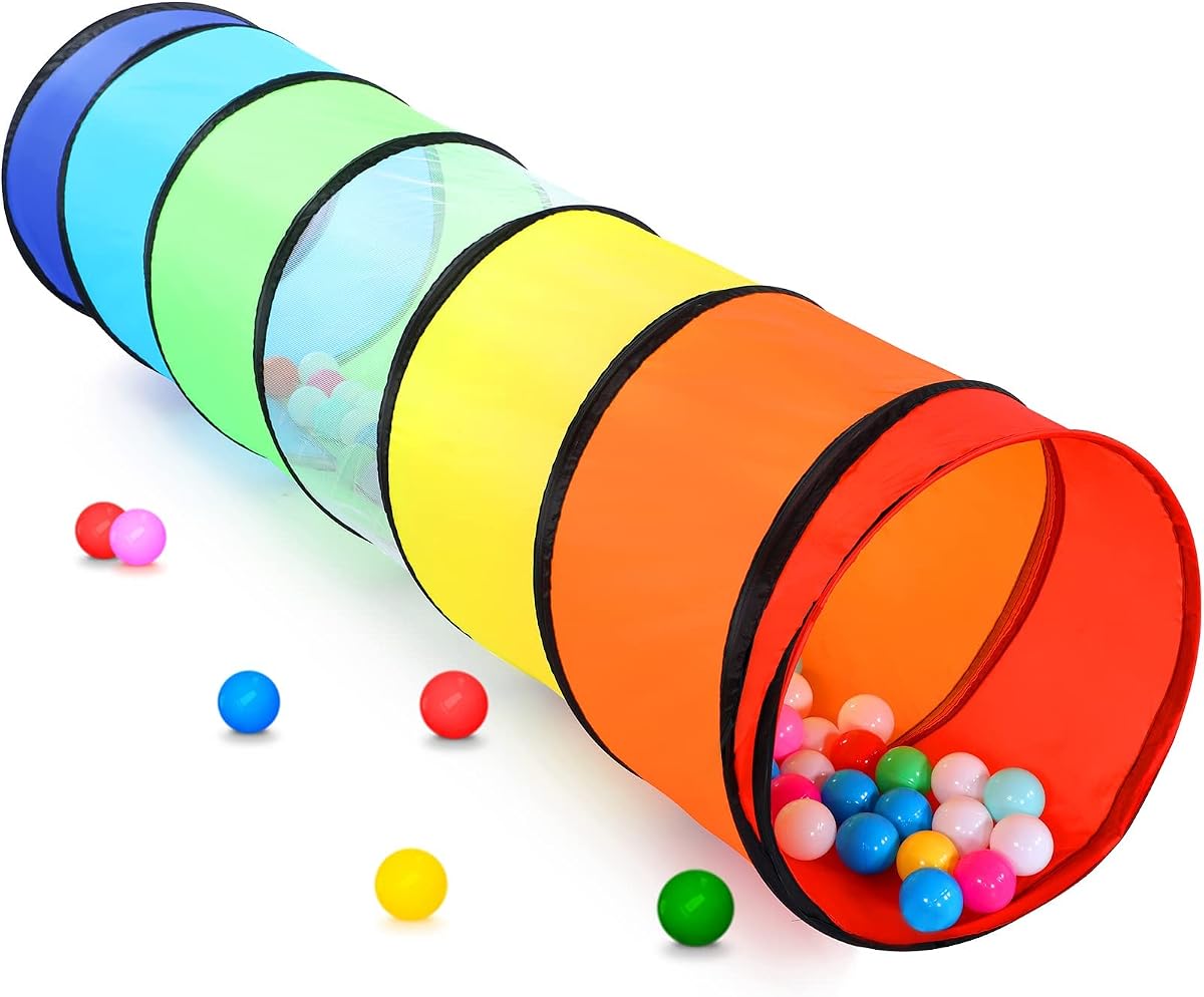Tienda de campaña de túnel para niños pequeños, colorido juguete de túnel emergente para bebé o mascota con malla transpirable, regalo plegable para niños y niñas, túnel de juego interior y exterior