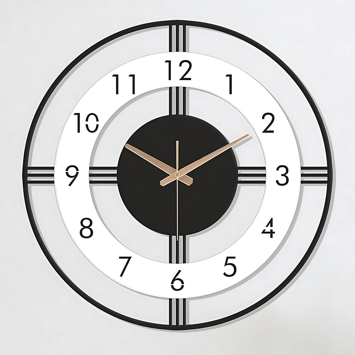 Designer Metal Wall Clock - Large & Stylish -1 Designer Metal Wall Clock - Large & Stylish -1