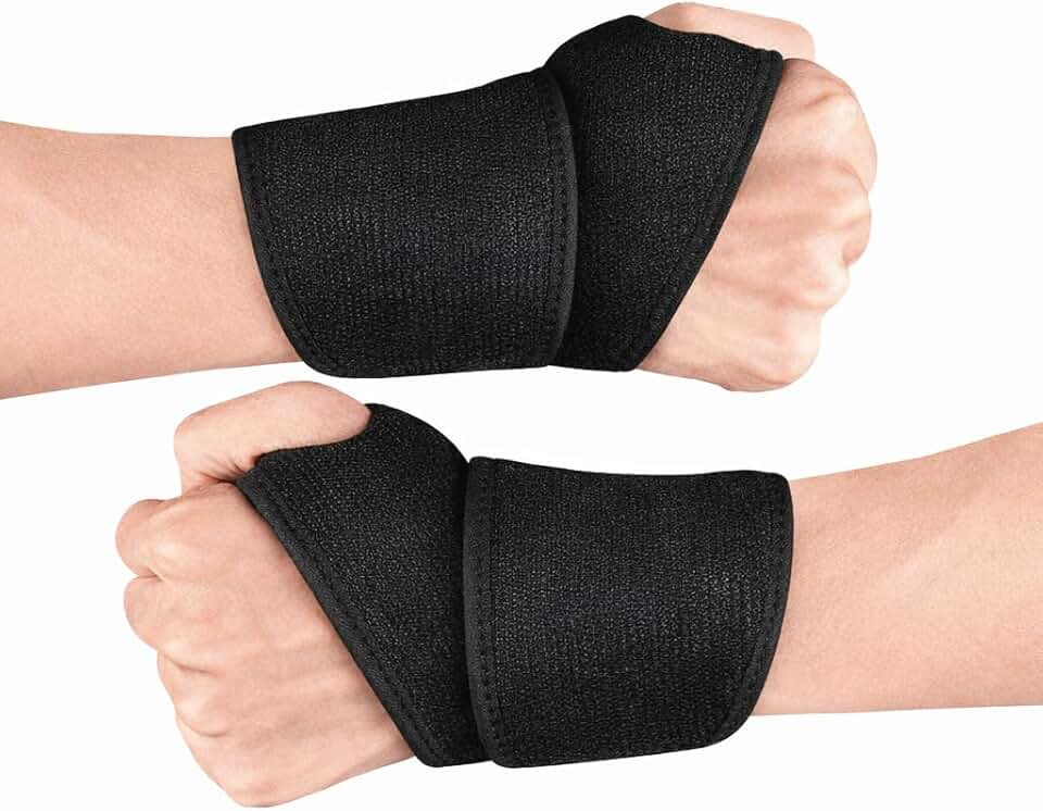 Kit 02 Unid Munhequeiras de Compressão com Estabilização – Protetor de Punho Suporte Ortopédico para Punho,Tendinite, Lesões, Esportes e Alívio de Dores
