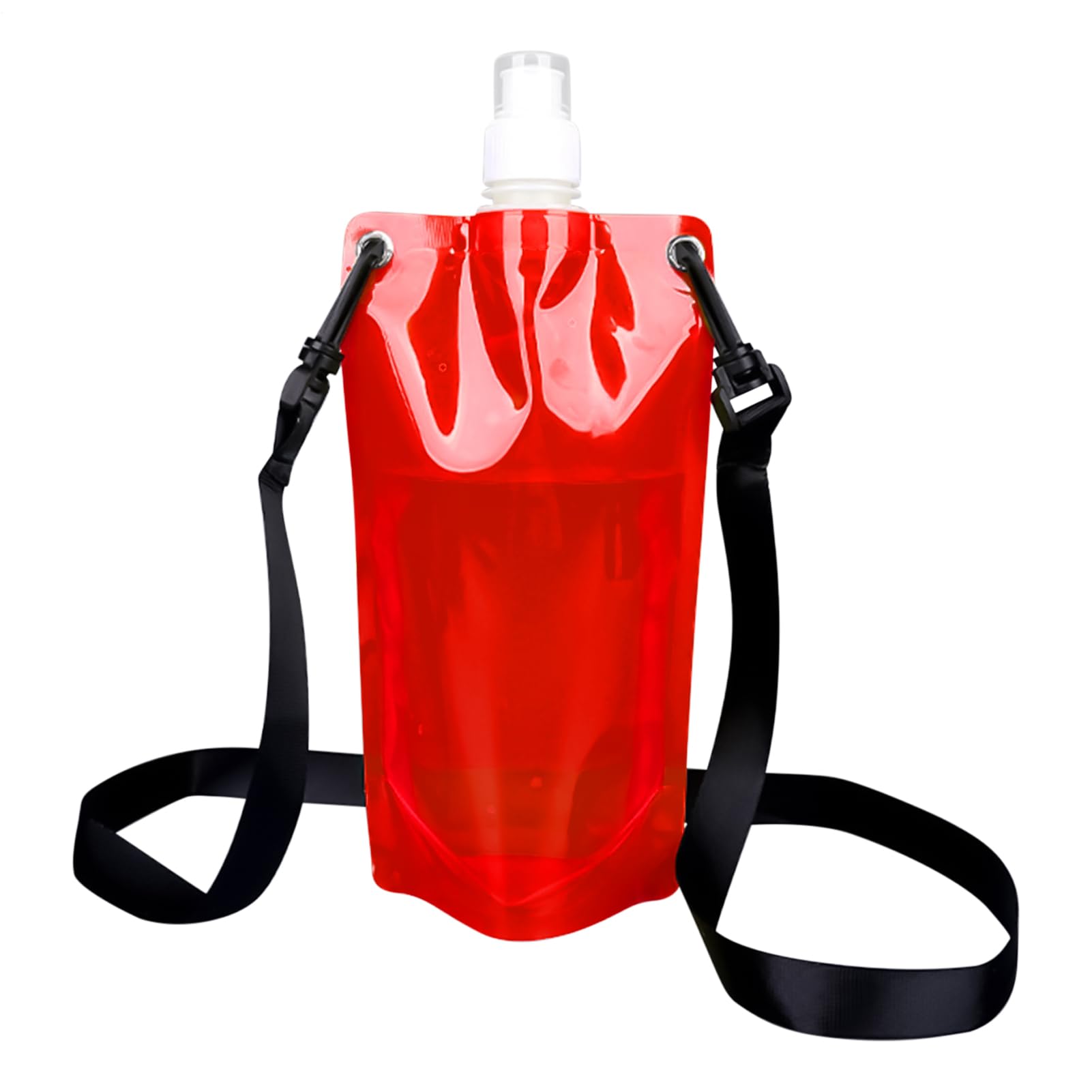 Wasserbeutel 650 ml auslaufsichere faltbare Flasche mit Trageriemen