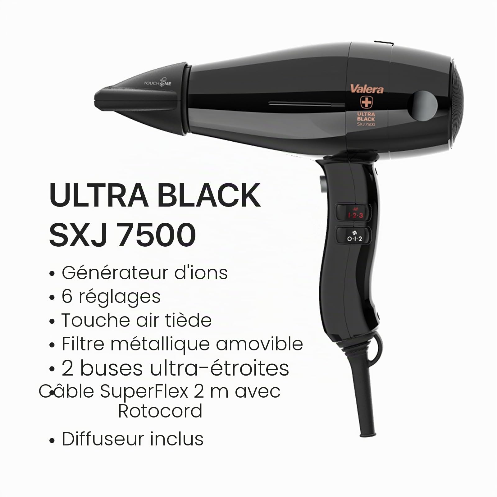Valera Silent Jet 7500 Sèche-Cheveux Professionnel, 2000W
