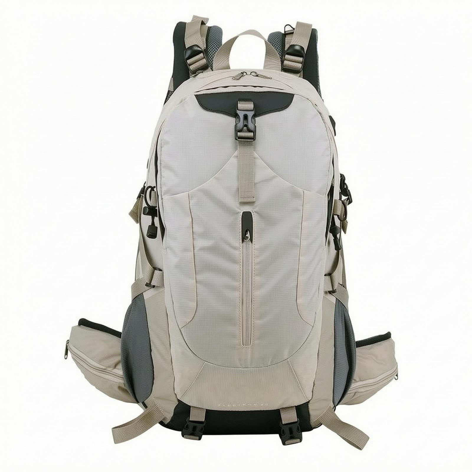 Hiking Backpack Nylon Daypack Backpack Structured Rucksack for Outdoors Khaki-picture-13