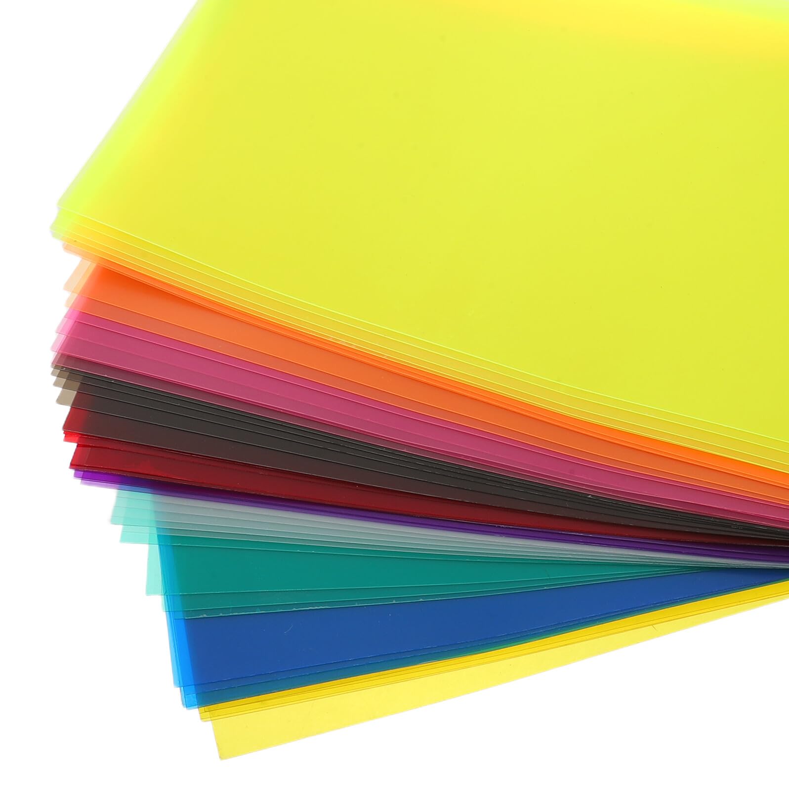 Zerodeko 50 Blatt Farbige Zellophanfolie Transparent Bastelfolie Für Lichtspiele Dekorative Verpackung Bastelbedarf Kindergarten DIY Kunstprojekte