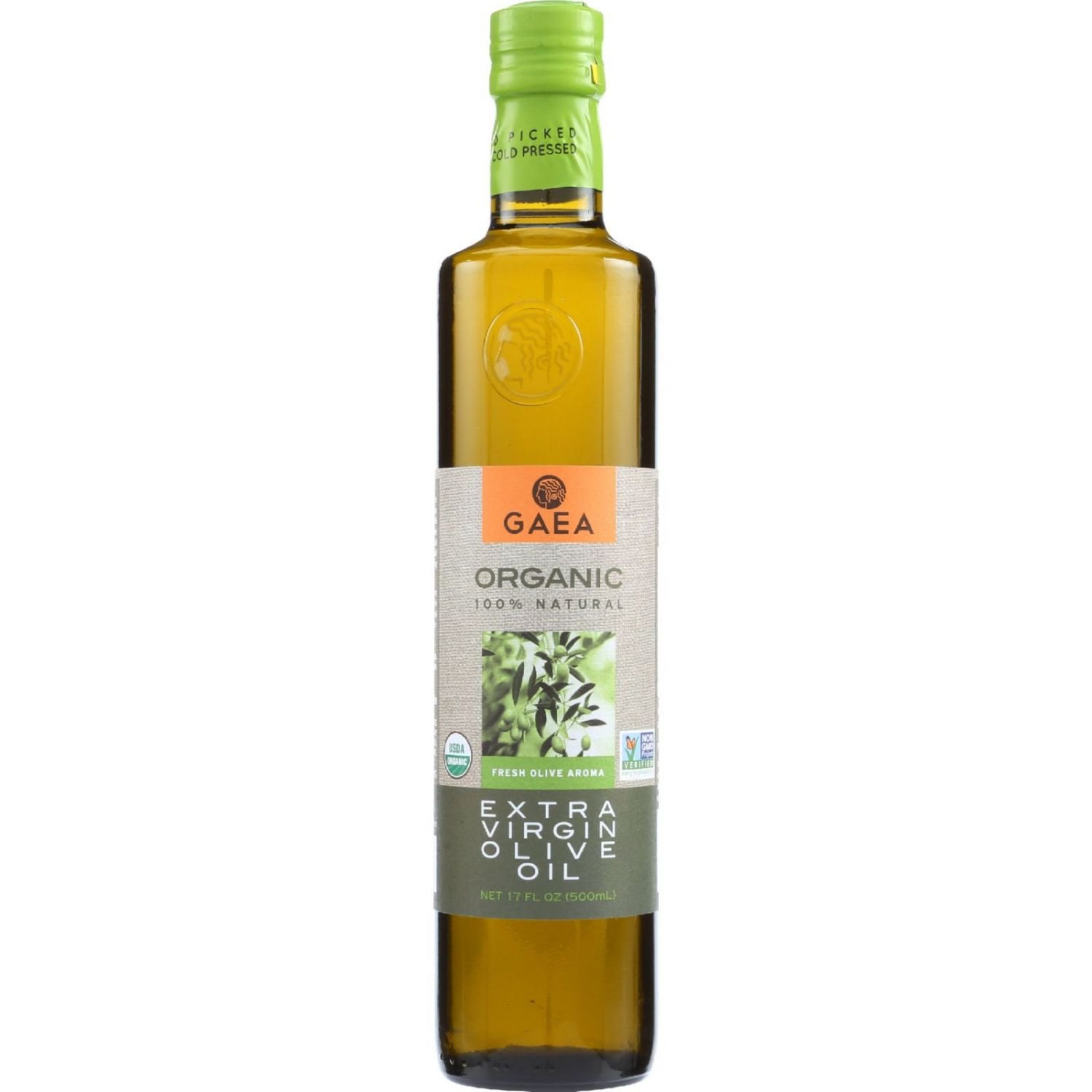 Gaea Olive Oil - Organic - Extra Virgin - 17 oz - case of 6